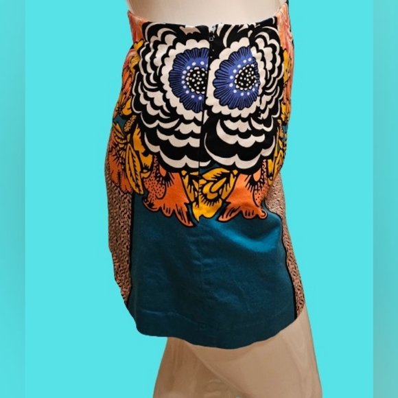 Express Floral Pattern Mini Skirt Size 10 Multicolor - Picture 3 of 11